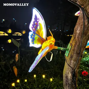 Momovalle toptan dev aydınlatma açık ve yakın motif noel nigh bal arısı dekor kelebek kanatları led ışıkları