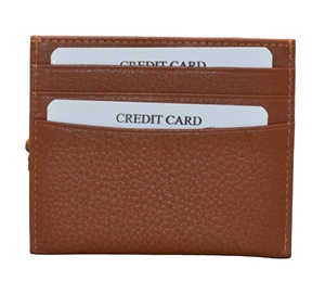 Genuine <b>Leather</b> Credit Card Holder Cowhide Slim Thin Front Pocket Wallet Coin <b>Purse</b> <b>for</b> <b>Men</b> Small Designer - Product Image 3