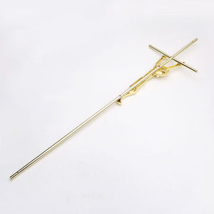 Metal Made Bishop's Blessing Crucifix Metal Funeral Coffin Crucifix Cross Jesus Cemetery Solar Cross Zamak Casket Crucfix - Product Image 1