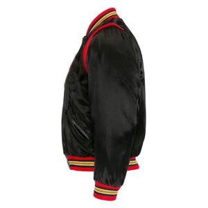 Venta al por mayor 100% poliéster satén Varsity bombardero chaqueta de béisbol personalizado estilo de calle con servicio OEM - Product Image 3