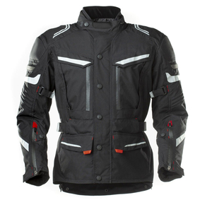 Blouson de moto pour homme noir à manches longues coupe-vent réfléchissant toutes saisons pour la course - Product Image 1