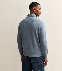Custom Wholesale <b>Pullover</b> Zip up Air Layer Knit Cotton Sweatshirt <b>Men</b> Casual Quarter Zip <b>Men's</b> Hoodies Sweatshirts - Product Image 3
