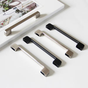 Poignée de tiroir minimaliste carrée en alliage de zinc, poignée de meuble contemporaine pour cuisine, salle à manger, chambre à coucher, commode - Product Image 4