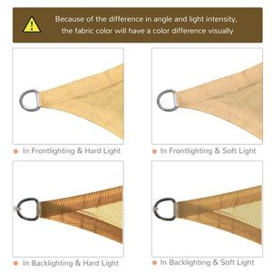 Sun <b>Shade</b> Sail Outdoor Patio Weather-Resistant Sun Protection Net Customizable Size & Color - Product Image 6