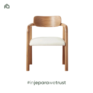 Silla de Comedor Moderna de Mediados de Siglo, Hecha a Mano con Madera Maciza de Sungkai, Ecológica, Acabado Natural, Muebles para Comedor del Hogar - Product Image 6