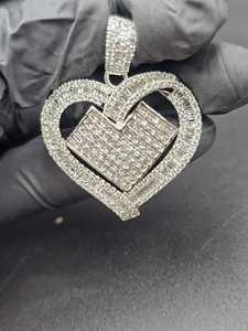 จี้เพชรรูปหัวใจ จี้ฮิปฮอป เงินแท้ 925 จี้แบบฝังเพชร จี้แร็ปเปอร์ จี้แบบประดับเพชรเต็มตัว จี้สั่งทำพิเศษ จี้เพชรโมอิสซาไนต์ VVS - Product Image 6