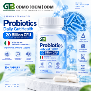 Capsules de probiotiques en marque blanche 20 milliards d'UFC Enzymes digestives prébiotiques Formule personnalisée OEM ODM Vente en gros - Product Image 1