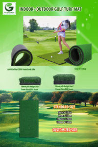 Professional Golf Putting Green Training Practice Hitting <b>Mat</b> UV Weather Resistant 91x150cm 15MM Grass Height EVA Foam Backing - Product Image 5