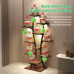 <b>Vase</b> Shape Indoor Plant <b>Stand</b> with Grow Lights Metal Flower Holder Rack for Indoor Plants - Product Image 4