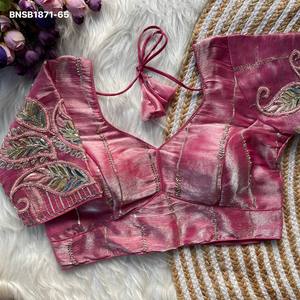 <b>Top</b> Quality Fabric with Multi-Thread & <b>Sequin</b> work Short-Sleeve Padded Blouse Collection Supplier from Surat At Wholesale Rate - Product Image 4