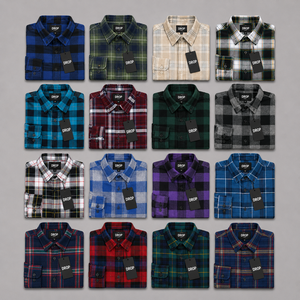 Best Quality Surplus Men's Buffalo <b>Plaid</b> Flannel <b>Shirt</b> Long Sleeve Cotton Button-Up Casual Outdoor Workwear OEM/ODM Wholesale - Product Image 4