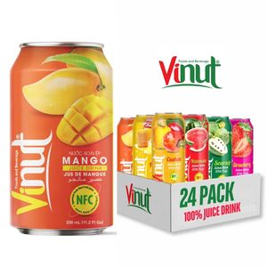 Jus de mangue VINUT Diet en canette 330 ml, 100% fruits naturels NFC, lot de 24, Vietnam, marque privée Vabel - Product Image 1