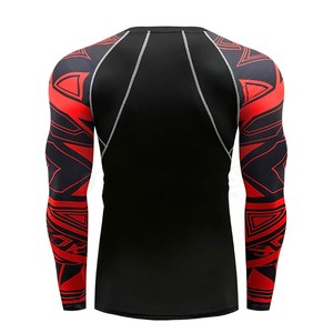 High Quality Men's MMA <b>Rash</b> <b>Guard</b> <b>BJJ</b> Swimwear Customizable Breathable UV Protective Eco-Friendly Anti-Bacterial Quick Dry - Product Image 2
