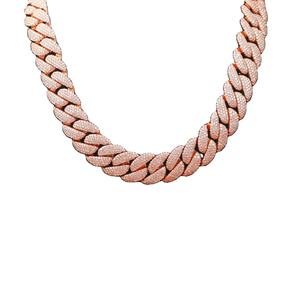 Moissanita de corte redondo de oro rosa, Diamante con tachuelas, Hip Hop, enlace cubano, joyería para el cuerpo, estilo de lujo para fiesta o compromiso - Product Image 2