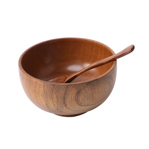 Bol à salade en bois naturel pour la cuisine, la table à manger, le service de fruits et la décoration de la maison - Product Image 2