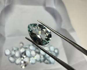 Aguamarina Natural, Corte Esmeralda en Forma de Pera, 7x9MM, Gema Facetada |   Piedra de Aguamarina Azul Suelta para Joyería y Venta al por Mayor - Product Image 5