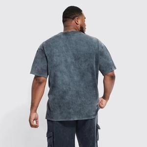 T-shirts surdimensionnés de qualité supérieure pour hommes, 100% coton épais, col renforcé, t-shirt uni surdimensionné pour hommes - Product Image 2