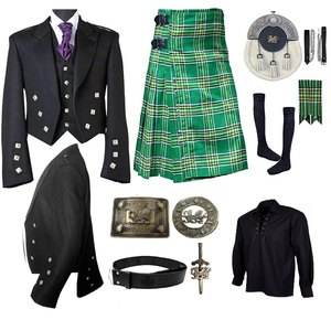 Ensemble de kilt écossais pour homme de haute qualité, gris, traditionnel, en acrylique et laine, durable, accessoires d'instruments de musique - Product Image 5