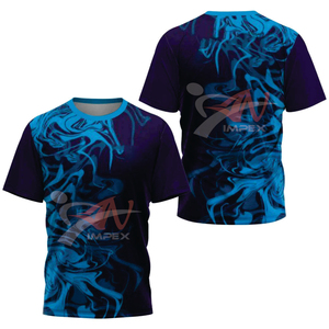 เสื้อยืดผู้ชาย พิมพ์ลาย สไตล์ลำลอง ผ้าโพลีเอสเตอร์ 100% แบบซับลิเมชั่น เสื้อยืดสั่งทำ - Product Image 2