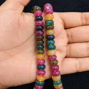 ลูกปัดพลอยทัวร์มาลีนทรงรอนเดลคุณภาพดีที่สุด สำหรับทำเครื่องประดับจากธรรมชาติ - Product Image 3