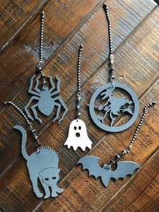 <b>Halloween</b> Wooden Hanging Pendant Carved Animal Ornament Spider Bat Cat Ghost Wall Decor Home Decoration - Product Image 5