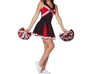 Robe de cheerleading pour femmes adultes, uniforme de cheerleader scolaire pour jeunes filles, costume de danse, 100% polyester, impression par sublimation sur le devant - Product Image 2