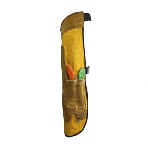 Protège-jambes de fermeur en daim de vachette personnalisé, réglable, robuste, pour le soin des sabots et la protection des jambes des chevaux - Product Image 3