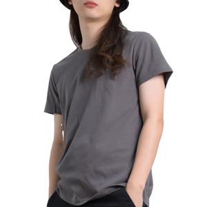 OEM et ODM T-shirt uni et décontracté pour hommes 100% coton tissu en toile de coupe normale directement en usine - Product Image 3