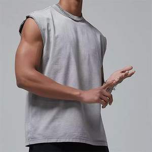 Camiseta Deportiva Personalizada con Logotipo OEM para Hombre, Camiseta de Malla sin Mangas para Correr, Camiseta de Gimnasio, Camiseta sin Mangas para Hombre - Product Image 1