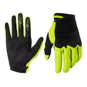 Gants de course à doigts entiers, noir, vert fluo, respirants, antidérapants, en PU, pour cyclisme en extérieur, unisexe - Product Image 1