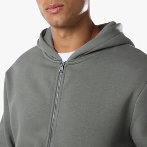 Conjunto Deportivo con Capucha para Hombre, 100% Algodón, Transpirable, Estilo Otoñal, Corte Regular, Color Sólido, Cierre Completo con Cremallera, Ropa Casual - Product Image 3