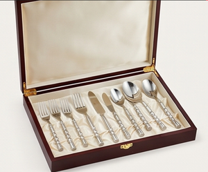 Ensemble de couverts élégants en acier inoxydable avec manche poli miroir, compatibles lave-vaisselle, pour mariage, vaisselle de dîner, couverts - Product Image 6