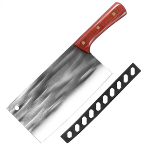 Couteau à viande de cuisine LEGACY BLADES, artisanal, écologique, moderne, en acier Damas, tranchant comme un rasoir, manche en bois, passe au lave-vaisselle - Product Image 3