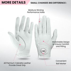 Premium Quality Golf <b>Gloves</b> Wholesale Soft Sheepskin Material Breathable Non Slip Grip Men Women Unisex Custom Logo Golf <b>Gloves</b> - Product Image 3