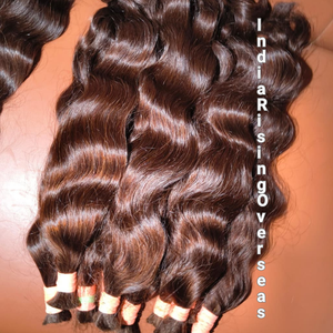 Cabello a Granel Ondulado Natural Color Natural Cabello Virgen de Templo de un Solo Donante Sin Procesar Sin Enredos Paquetes de Cabello - Product Image 1