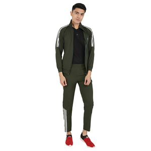 Survêtement de sport pour homme en velours premium, extensible dans les quatre sens, coupe ajustée, couleur unie, confortable, pour l'automne, le jogging et la course à pied - Product Image 2