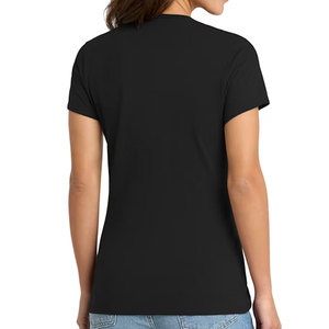 Camiseta Básica de Manga Corta para Mujer, Algodón Premium, Tejido Suave, Cuello Redondo, Colores Sólidos - Product Image 5