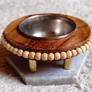 <b>Wooden</b> handcrafted broader Fancy Bakhoor <b>Burner</b> made by Indian Artisans - Product Image 1