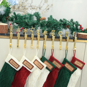 Latest Design Silver Gold Polished Metal <b>Stocking</b> <b>Holder</b> High Demand Products Christmas <b>Stocking</b> Metal Ornaments Supplies - Product Image 6