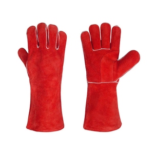 Gants de soudage jaunes en cuir de vachette pleine fleur, résistants à l'abrasion, pour usage industriel, sécurité des mains, lutte contre les incendies, durables - Product Image 3