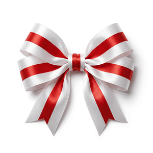 Cinta de Raso Satinada de 25 mm con Franja Central Blanca y Roja al por Mayor para Envoltura de Regalos, Decoración de Fiestas, Arreglos Florales y Embalaje Decorativo - Product Image 2