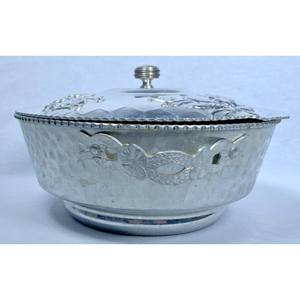 Heavy Duty Steel Casserole <b>Dish</b> with Cover | Rust Resistant Polished Finish for Daily <b>Cooking</b> & Serving - Product Image 5