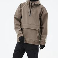 Veste de ski imperméable personnalisée pour homme et femme, anorak à demi-zip, vêtement technique d'extérieur, doublure polaire, manteau d'hiver