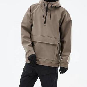 Chaqueta de esquí impermeable personalizada para hombre y mujer, tipo anorak, con media cremallera, forro polar, ropa técnica de invierno. - Product Image 1