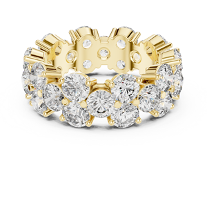 Anillo de Eternidad de Plata de Ley 925 con Moissanita, Banda de Circonita Redonda Brillante, Chapado en Rodio, Joyería de Compromiso y Boda - Product Image 3