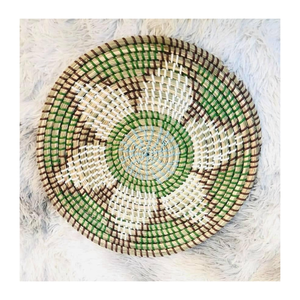 Assiette murale vietnamienne en jonc de mer, artisanale, en fibres naturelles, tissée, décorative, écologique, cadeau de décoration intérieure personnalisé - Product Image 4