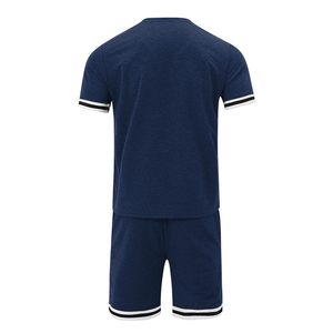 Ensemble de shorts décontractés pour hommes, nouvelle collection streetwear d'été, respirant, t-shirt à manches courtes et shorts, vêtements pour hommes, ensemble deux pièces - Product Image 4