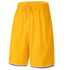Shorts de basketball pour hommes avec logo personnalisé, en maille respirante, séchage rapide, cordon de serrage, pour la gym, l'entraînement, la course à pied, 100% polyester - Product Image 1