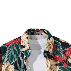 Chemises Hawaïennes pour Hommes Tendance Streetwear Rayées avec Imprimé Flamant Rose Blouse Chic d'Été 2026 Chemises de Plage Hawaïennes pour Hommes - Product Image 4