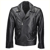 Veste en cuir pour homme de qualité supérieure avec col montant et logo sur le devant, imperméable et respirante, veste d'hiver vintage - Meilleur prix